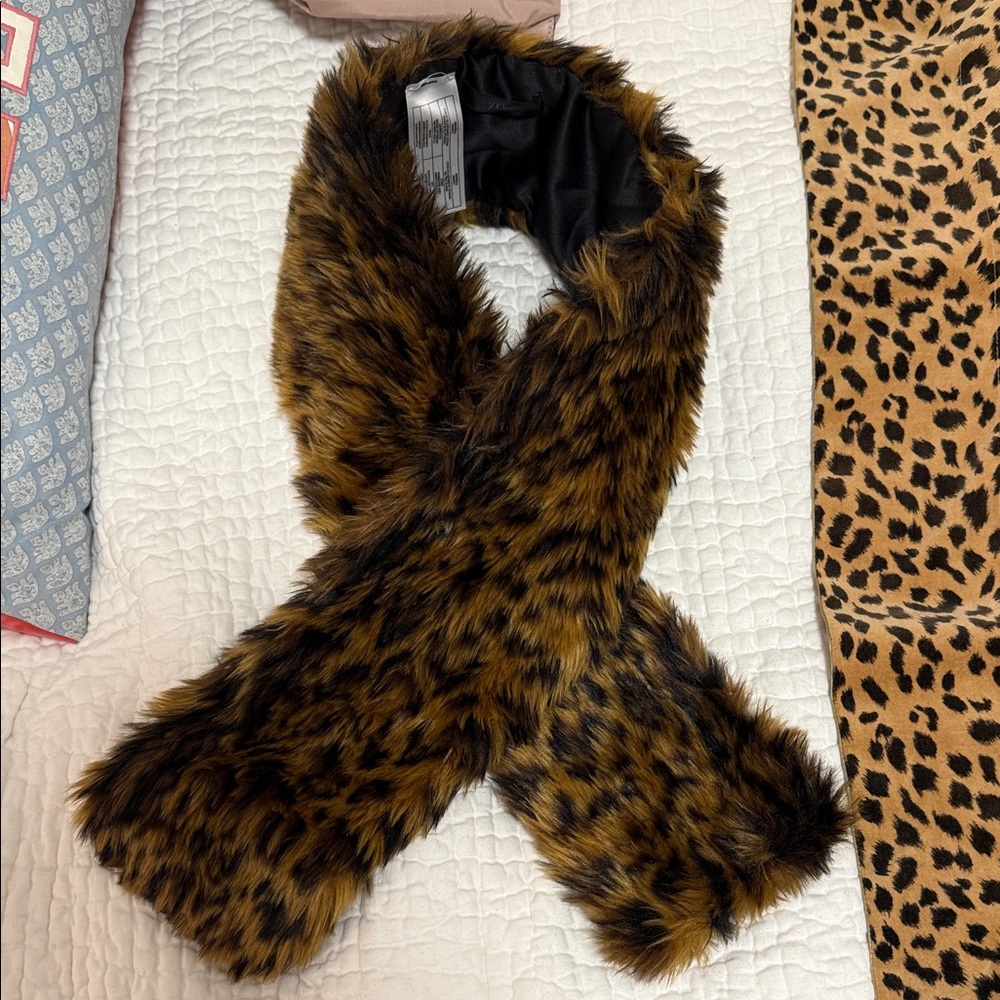 JCrew Leopard Print Scarf